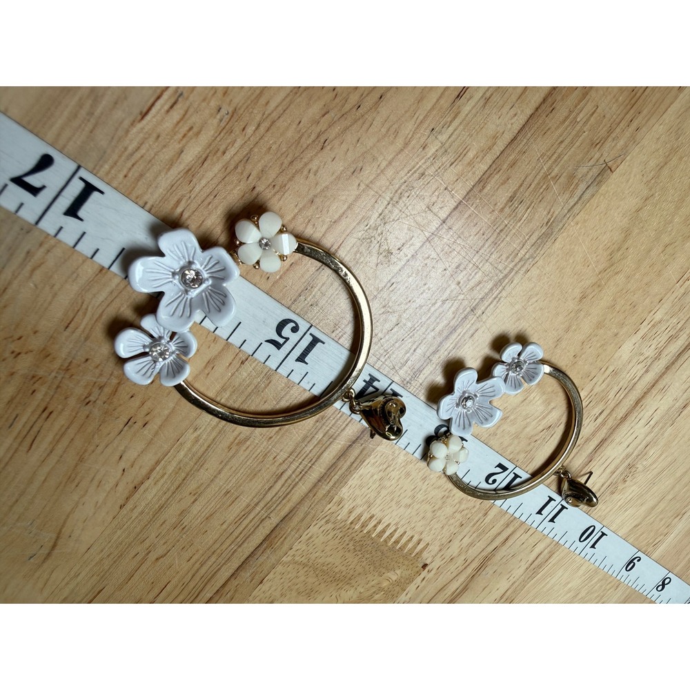 Floral Y2K Coquette Cottagecore Hoop Earrings from Juicy Couture - Picture 6 of 9